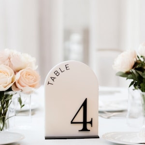 Acrylic Table Numbers | Arched Wedding Table Number | Acrylic Wedding Table Numbers | Wedding Table Decor | Wedding Signage