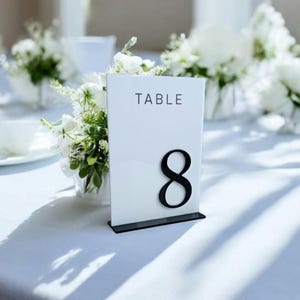 Acrylic Table Numbers | Arched Wedding Table Number | Acrylic Wedding Table Numbers | Wedding Table Decor | Wedding Signage