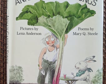 Anna's Garden Songs 80s Gardening Childrens Book First Edition Vegetables Farming Lovely Illustrations HB