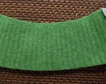 Pre Felted Lime Green Wool Pieces Shrunk Lambswool Ribbing Mending Pieces Shaved