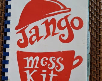Jango Mess Kit Vintage Cookbook Junior Army Navy Guild Arlington VA Tabbed Comb bound Recipes Handwritten