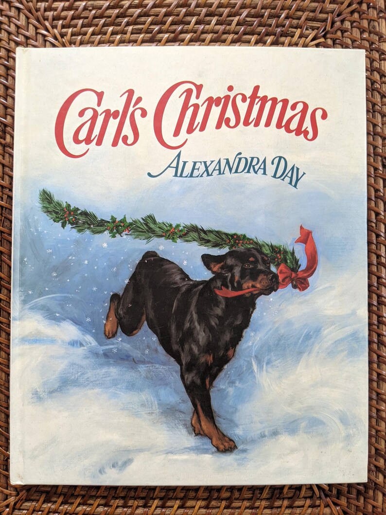 Vintage Rottweiler Dog Christmas Childrens Book Carls Christmas 3rd ...