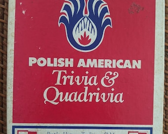 RARE Polish American Trivia Game 1985 Boxed Cards Variety of Topics Babcia Gift