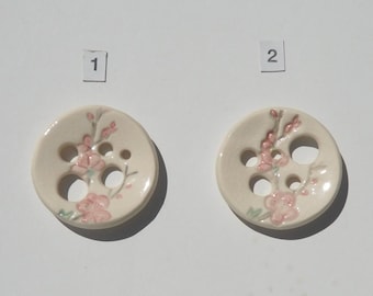 Ceramic Diz. Your Choice,  Momo no Hana, This Diz was Handmade and Hand Painted by me using food safe glaze