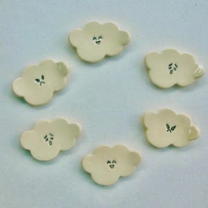 Knife/Chopstick rests, Pen Rests, Set of Six Cloud design