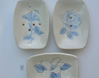 Ceramic Soap Dish, Footed, Hand Built, Slab Bild Soap Dish, Your Choice