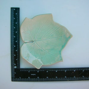 Ceramic Grape Leaf Shape Plate, Food Safe, Handmade image 5