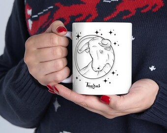 Taurus Mug, Zodiac Sign Mug, Taurus Coffee Cup, Coffee Mugs, Astrology Mugs, 11oz Ceramic Mugs