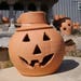 Halloween Gourd Stackable Jack O Lantern Primitive Holiday Pumpkin Decoration Sold as a Trio