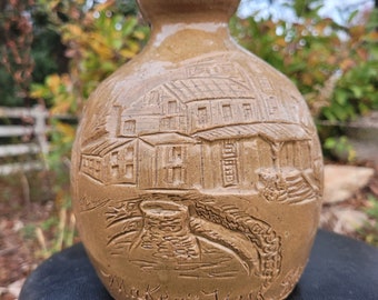 Maker's Mark Still House Etched Pottery Vintage 1990's by Wilford Dean