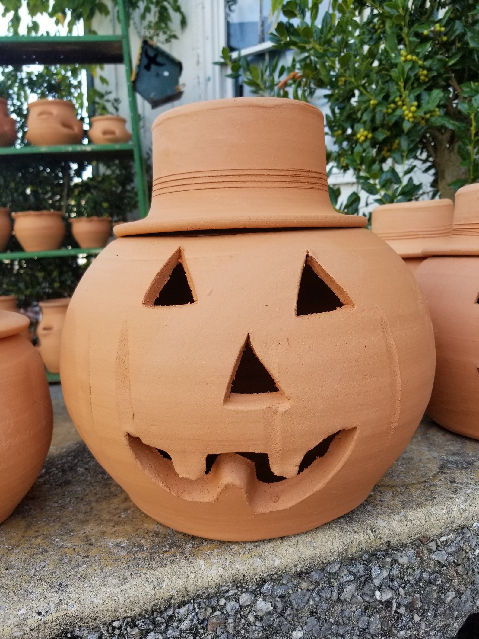 Large 5 Gallon Terra Cotta Jacko'lantern Pumpkin With Etsy