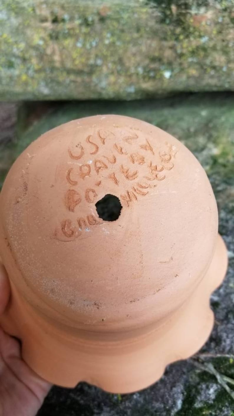 Craven Pottery Red Clay Small Terra Cotta Fluted Palm Etsy