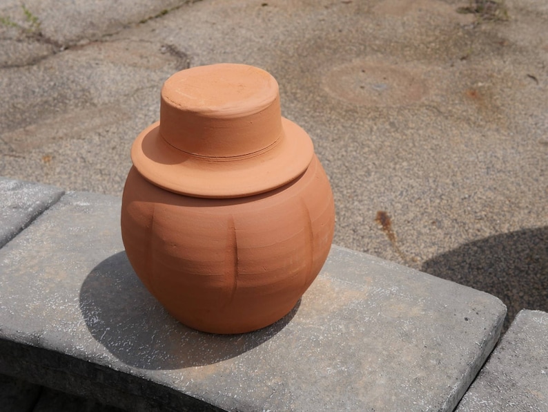 Handcrafted Clay 2 Gallon Terra Cotta Jack-o'lantern Pumpkin with Hat from Craven Pottery image 2