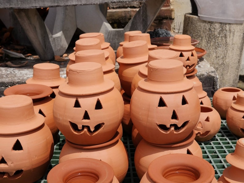 1 Gallon Terra Cotta Jacko'lantern Pumpkin With Hat From Etsy Ireland
