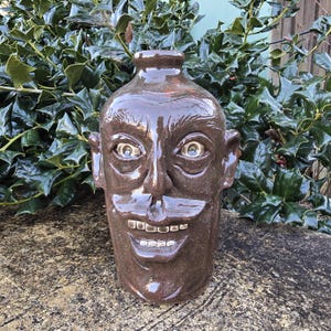 Handmade Clay Face Jug: Georgia Red Clay Pottery by Savannah Craven
