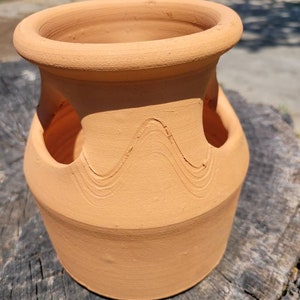 Craven Pottery Georgia Red Clay Terra Cotta Cylinder Strawberry Jar Planter