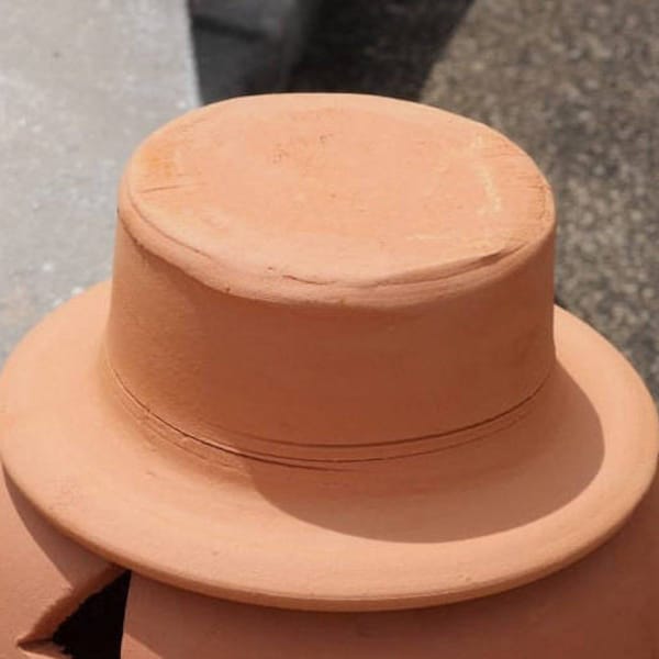 Replacement Terra Cotta Jack-o'-lantern Hat only for 1 Gallon Pumpkin from Craven Pottery