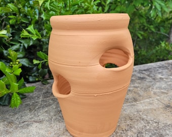 Craven Pottery 1 Gallon Strawberry Jar Herb Planter
