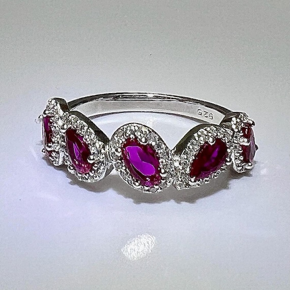 Dazzling Ruby and Diamond CZ Ring - image 2