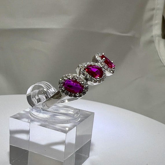 Dazzling Ruby and Diamond CZ Ring - image 4