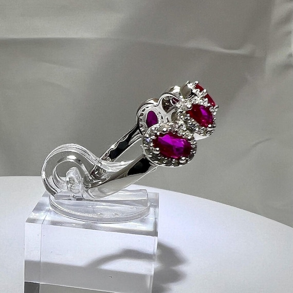 Dazzling Ruby and Diamond CZ Ring - image 3