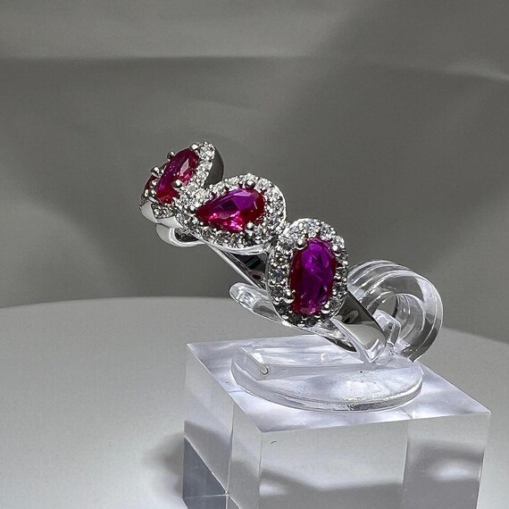 Dazzling Ruby and Diamond CZ Ring - image 5