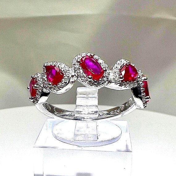 Dazzling Ruby and Diamond CZ Ring - image 1