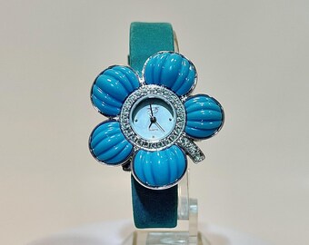 Suzanne Somers Butterfly Watch Suzanne Somers Floating Rhinestone Butterflies Watch w Red  main image 2