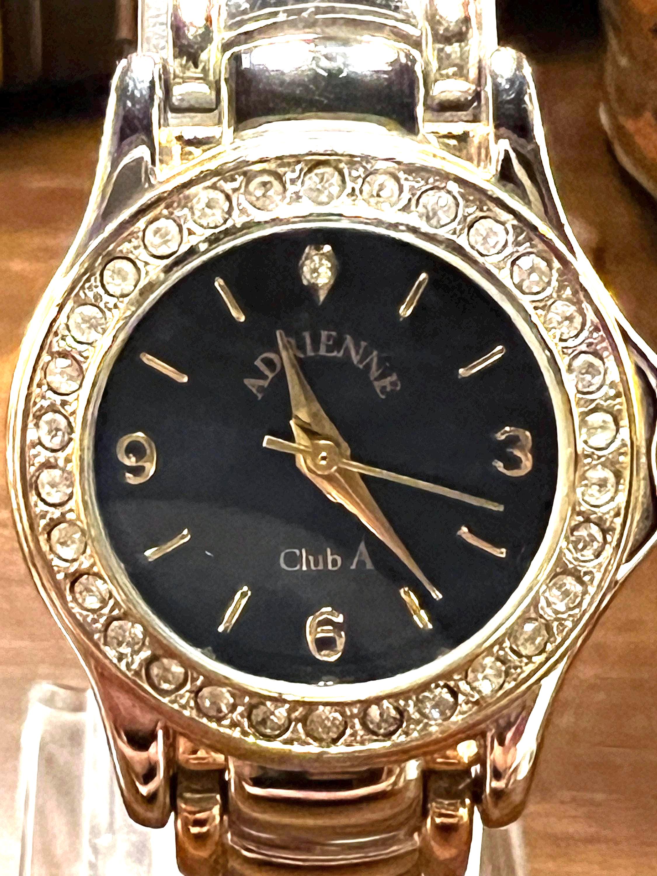 Adrienne club A Gold‎ and Brown Women\'s Watch Elegant Vintage Adrienne Club A Ladies Watch - Etsy main image 4