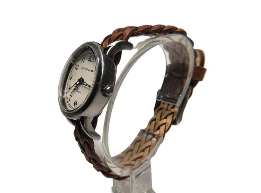 TOKYObay Braided Black Leather Watch Women’s Vintage Style Quartz Wristwatch Tokyobay Ladies Watch: Braided Leather Band, Japanese Quartz  main image 3