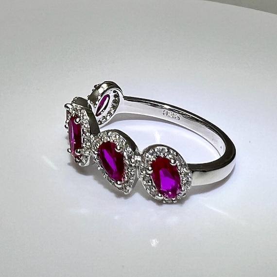 Dazzling Ruby and Diamond CZ Ring - image 9