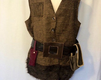 Hagrid over sized vest and belt-yule ball comi-con costume cosplay