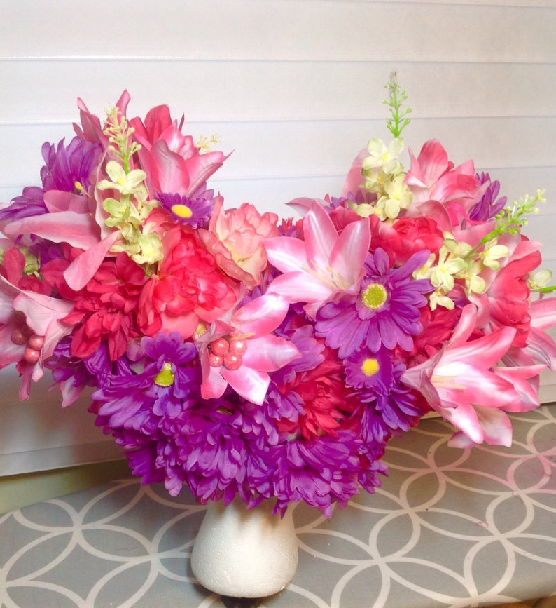 Pink and purple Floral headpiece wig-drag,flower child hippie priscilla queen of the desert halloween image 3