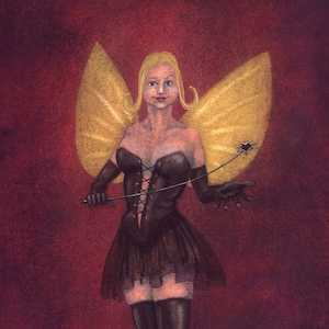 Christmas or Greetings card - "The Spanking Fairy" - by Nancy Farmer