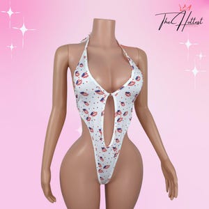 Exotic Dancewear USA Print One Piece Sexy Stripper Outfit