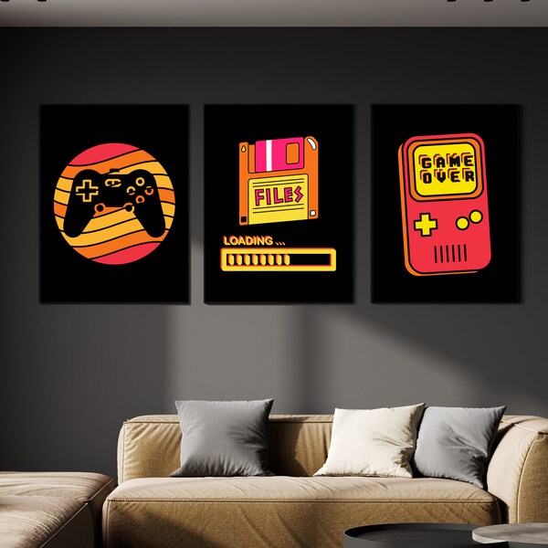 retro gamer wall decor digital bundle funky 90s wall decor colorful wall decor 80s wall decor retro gaming wall decor retro prints