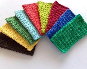 Hand Crochet Dish Cloths, Knit Cotton  Dish/Wash/Spa Cloths, Kitchen Essentials, Hand Knit Cloths