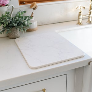 Diatomaceous Earth Dish Drying Mat | Quick-Dry, Absorbent, Heat-Resistant Tray for Kitchen Counter