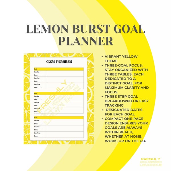 Lemon Burst Goal Planner