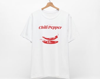 Chili Pepper T-Shirt, Vegetable Tshirt, Gardening Shirt, Graphic Tee, Minimal Trendy Design