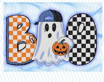 Retro Halloween boo ghost SVG,PNG digital download for T-shirt craft and decor