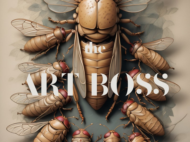 Japanese Art Insect Taxidermy Poster Brood XIII Cicada Wall Decor ...