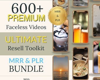 PLR Faceless Videos with Master Resell Rights and PLR, MRR Faceless Marketing Done For you to Sell On Etsy with Faceless Marketing Guide