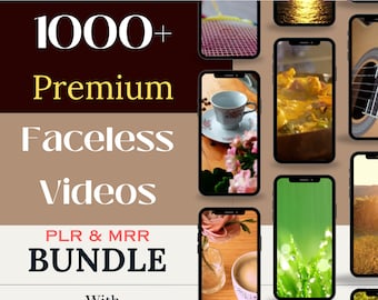 PLR Faceless Videos with Master Resell Rights, MRR PLR Digital Products Done For you to Sell On Etsy with Faceless Marketing Guide & Reels