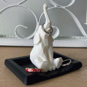 Aesthetic Elephant Ring Holder with |Unique Ring Holder for Ring Prosperity  |Engagement Gift Personalized Ring Holder|Gifts For her|