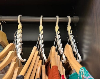 Ruimtebesparende opberger voor kledinghangers - set van 5 - hangend