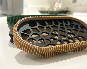 Modern 3D Printed Hexagonal Soap Dish -Sleek Minimalist Bathroom Accessory-Durable kitchen Accessory in Custom Colors- Home Decor -Bathroom