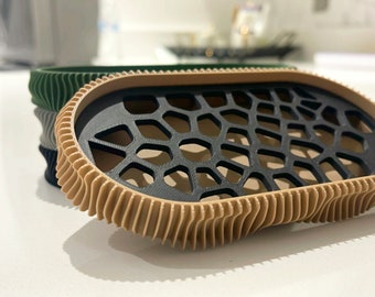 Modern Soap Dish | Sleek Minimalist Bathroom Accessory | Durable Kitchen Accessory | Custom Colors | Home Decor