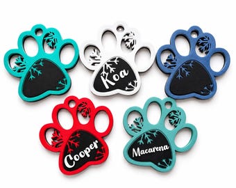 Personalized Dog Paw Ornament | Custom Pet Name Ornament | Dog Christmas Ornament | Puppy Ornament | Pet Memorial Gift | Dog Lover Decor