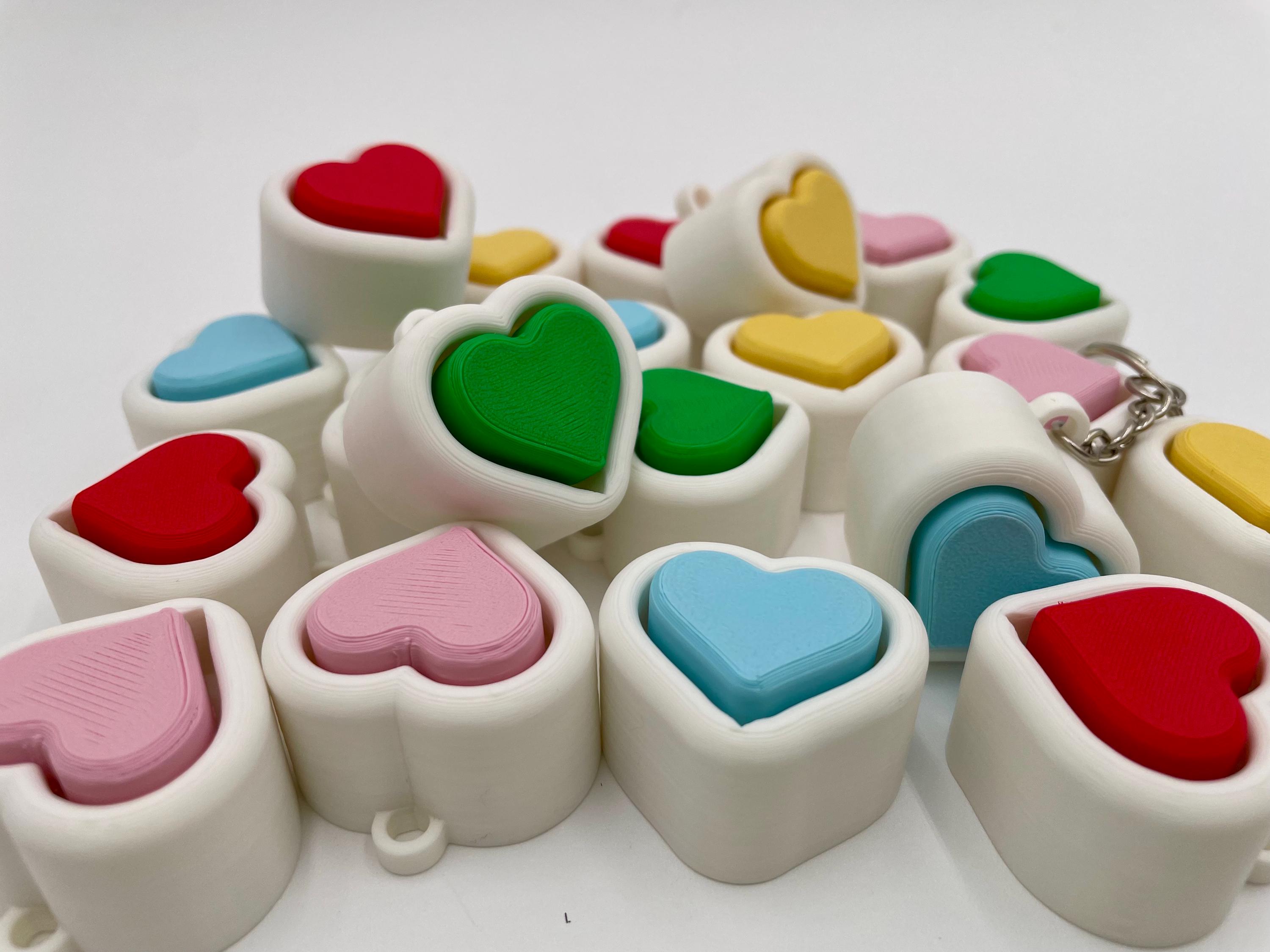Heart Fidget Clicker | Custom Colors | Heart Shaped Keychain | Gifts ...